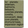 Tor - Planets: Alderaan, Balmorra, Belsavis, Colonies Planets, Corellia, Coruscant, Deep Core Planets, Dromund Kaas, Expansion Region by Source Wikia