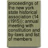 Proceedings Of The New York State Historical Association (14 (1915)); Annual Meeting With Constitution And By-Laws And List Of Members