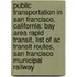 Public Transportation In San Francisco, California: Bay Area Rapid Transit, List Of Ac Transit Routes, San Francisco Municipal Railway
