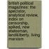 British Political Magazines: The Spectator, Analytical Review, Index On Censorship, Spiked, New Statesman, Land&Liberty, Living Marxism
