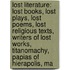 Lost Literature: Lost Books, Lost Plays, Lost Poems, Lost Religious Texts, Writers Of Lost Works, Titanomachy, Papias Of Hierapolis, Ma