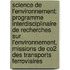 Science De L'Environnement: Programme Interdisciplinaire De Recherches Sur L'Environnement, Missions De Co2 Des Transports Ferroviaires
