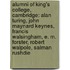 Alumni Of King's College, Cambridge: Alan Turing, John Maynard Keynes, Francis Walsingham, E. M. Forster, Robert Walpole, Salman Rushdie