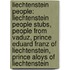 Liechtenstein People: Liechtenstein People Stubs, People From Vaduz, Prince Eduard Franz Of Liechtenstein, Prince Aloys Of Liechtenstein
