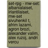 Set-Rpg - Mw-Set: Albanialaiset, Irlantilaiset, Mw-Set Sivuhenkil T, Afrim Lazami, Agron Brozi, Alexander Valim, Alex Ruzoj, Andri Vercu by Source Wikia