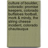 Culture Of Boulder, Colorado: Promise Keepers, Colorado Buffaloes Football, Mork & Mindy, The String Cheese Incident, Colorado Chautauqua door Source Wikipedia
