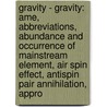 Gravity - Gravity: Ame, Abbreviations, Abundance And Occurrence Of Mainstream Element, Air Spin Effect, Antispin Pair Annihilation, Appro door Source Wikia