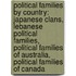 Political Families By Country: Japanese Clans, Lebanese Political Families, Political Families Of Australia, Political Families Of Canada
