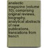 Analectic Magazine (Volume 10); Comprising Original Reviews, Biography, Analytical Abstracts Of New Publications, Translations From French