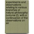 Experiments And Observations Relating To Various Branches Of Natural Philosophy (Volume 2); With A Continuation Of The Observations On Air
