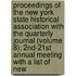 Proceedings Of The New York State Historical Association With The Quarterly Journal (Volume 8); 2Nd-21St Annual Meeting With A List Of New