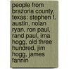 People From Brazoria County, Texas: Stephen F. Austin, Nolan Ryan, Ron Paul, Rand Paul, Ima Hogg, Old Three Hundred, Jim Hogg, James Fannin door Source Wikipedia