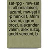 Set-rpg - Mw-set Ii: Albanialaiset, Lazami, Mw-set Ii -p Henkil T, Afrim Lazami, Agron Brozi, Alexander Valim, Alex Ruzoj, Andri Vercuni, B door Source Wikia