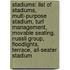 Stadiums: List Of Stadiums, Multi-Purpose Stadium, Turf Management, Movable Seating, Nussli Group, Floodlights, Terrace, All-Seater Stadium