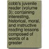 Cobb's Juvenile Reader (Volume 3); Containing Interesting, Historical, Moral, And Instructive Reading Lessons Composed Of Words Of A Greater