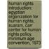 Human Rights Introduction: Egyptian Organization For Human Rights, Suaram, Carr Center For Human Rights Policy, Minimum Age Convention, 1973