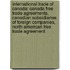 International Trade Of Canada: Canada Free Trade Agreements, Canadian Subsidiaries Of Foreign Companies, North American Free Trade Agreement