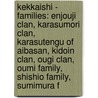 Kekkaishi - Families: Enjouji Clan, Karasumori Clan, Karasutengu Of Aibasan, Kidoin Clan, Ougi Clan, Oumi Family, Shishio Family, Sumimura F door Source Wikia