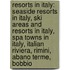 Resorts In Italy: Seaside Resorts In Italy, Ski Areas And Resorts In Italy, Spa Towns In Italy, Italian Riviera, Rimini, Abano Terme, Bobbio