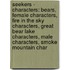 Seekers - Characters: Bears, Female Characters, Fire In The Sky Characters, Great Bear Lake Characters, Male Characters, Smoke Mountain Char