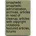 Smashwiki - Smashwiki: Administration, Archives, Articles In Need Of Cleanup, Articles With Copyright Violations, Featured Articles, Forums