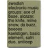 Swedish Electronic Music Groups: Ace Of Base, Alcazar, The Knife, Miike Snow, Da Buzz, Boeoes Kaelstigen, Basic Element, Safri Duo, Antiloop