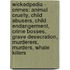 Wickedpedia - Crimes: Animal Cruelty, Child Abusers, Child Endangerment, Crime Bosses, Grave Desecration, Murderers, Murders, Whale Killers