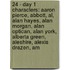 24 - Day 1 Characters: Aaron Pierce, Abbott, Al, Alan Hayes, Alan Morgan, Alan Optican, Alan York, Alberta Green, Aleshire, Alexis Drazen, Am