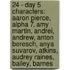 24 - Day 5 Characters: Aaron Pierce, Alpha 7, Amy Martin, Andrei, Andrew, Anton Beresch, Anya Suvarov, Atkins, Audrey Raines, Bailey, Barnes