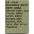 24 - Novel Characters: Aaron Biehn, Abdul Rahman Yasin, Abu Mousa, Adam Carter, Adrian Tintfass, Alan Wayans, Aldo Baca, Allen James Mulroone