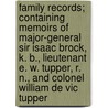 Family Records; Containing Memoirs Of Major-General Sir Isaac Brock, K. B., Lieutenant E. W. Tupper, R. N., And Colonel William De Vic Tupper by Ferdinand Brock Tupper