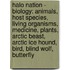 Halo Nation - Biology: Animals, Host Species, Living Organisms, Medicine, Plants, Arctic Beast, Arctic Ice Hound, Bird, Blind Wolf, Butterfly