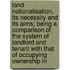 Land Nationalisation, Its Necessity And Its Aims; Being A Comparison Of The System Of Landlord And Tenant With That Of Occupying Ownership In