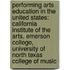 Performing Arts Education In The United States: California Institute Of The Arts, Emerson College, University Of North Texas College Of Music