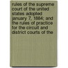 Rules Of The Supreme Court Of The United States Adopted January 7, 1884; And The Rules Of Practice For The Circuit And District Courts Of The by United States Supreme Court