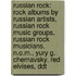 Russian Rock: Rock Albums By Russian Artists, Russian Rock Music Groups, Russian Rock Musicians, N.O.M., Yury G. Chernavsky, Red Elvises, Ddt