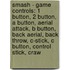 Smash - Game Controls: 1 Button, 2 Button, A Button, Aerial Attack, B Button, Back Aerial, Back Throw, C-Stick, C Button, Control Stick, Craw
