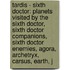 Tardis - Sixth Doctor: Planets Visited By The Sixth Doctor, Sixth Doctor Companions, Sixth Doctor Enemies, Agora, Archetryx, Carsus, Earth, J