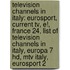 Television Channels In Italy: Eurosport, Current Tv, E!, France 24, List Of Television Channels In Italy, Europa 7 Hd, Mtv Italy, Eurosport 2