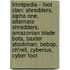 Tmntpedia - Foot Clan: Shredders, Alpha One, Alternate Shredders, Amazonian Blade Bots, Baxter Stockman, Bebop, Ch'Rell, Cyberius, Cyber Foot