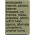 Wackypedia - Internet: Admins, Internet Browsers, Irc, Memes, N00Bs, Websites, Admin, Admin Laws, Asema, Alternate Universe Irc, Another Homo