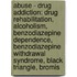 Abuse - Drug Addiction: Drug Rehabilitation, Alcoholism, Benzodiazepine Dependence, Benzodiazepine Withdrawal Syndrome, Black Triangle, Bromis