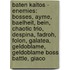 Baten Kaitos - Enemies: Bosses, Ayme, Baelheit, Bein, Chaotic Trio, Despina, Fadroh, Folon, Galatea, Geldoblame, Geldoblame Boss Battle, Giaco