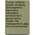 Human Science - Portal: Creativity, Development, Discovery, Education, Environment, Governance, Health, Life, Management, P&P Text & Commentar