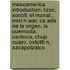 Mesoamerica Introduction: Tizoc, Xocotl, El Manat , Mixt N War, Ca Ada De La Virgen, La Quemada, Cantona, Chup Cuaro, Oxtotitl N, Azcapotzalco