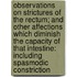 Observations On Strictures Of The Rectum; And Other Affections Which Diminish The Capacity Of That Intestine: Including Spasmodic Constriction