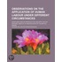 Observations On The Application Of Human Labour Under Different Circumstances; When Employed On Reproductive Industry, Or For National Objects