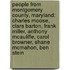 People From Montgomery County, Maryland: Charles Moose, Clara Barton, Frank Miller, Anthony Mcauliffe, Carol Browner, Shane Mcmahon, Ben Stein