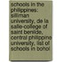 Schools In The Philippines: Silliman University, De La Salle-College Of Saint Benilde, Central Philippine University, List Of Schools In Bohol