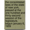 The Consolidated Laws Of The State Of New York, Passed At The One Hundred And Thirty-Second Session Of The Legislature, Begun January 6, 1909 by New York